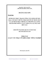 Đánh giá thực trạng công tác đăng ký đất đai, cấp giấy chứng nhận quyền sử dụng đất và lập hồ sơ địa chính của phường Ka Long, thành phố Móng Cái từ khi có luật đất đai đến nay