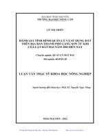 Đánh giá tình hình quản lý và sử dụng đất trên địa bàn thành phố Lạng Sơn từ khi có luật đất đai năm 2003 đến nay