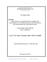 Thực trạng và giải pháp nâng cao hiệu quả hoạt động của văn phòng đăng ký quyền sử dụng đất huyện Đồng Hỷ, tỉnh Thái Nguyên