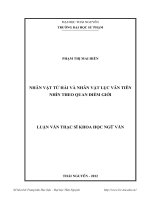 Nhân vật Từ Hải và nhân vật Lục Vân Tiên nhìn theo quan điểm giới