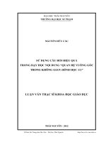 Sử dụng câu hỏi hiệu quả trong dạy học nội dung Quan hệ vuông góc trong không gian (Hình học 11)