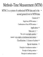 Methods time measurement  (MTM) document