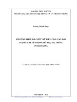 Phương pháp tổ chức dữ liệu cho các đối tượng chuyển động hỗ trợ hệ thống VNtracking