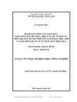 Đánh giá công tác giao đất, cho thuê đất để thực hiện các dự án đầu tư trên địa bàn huyện Phổ Yên giai đoạn 2006 đến 2010 và giải pháp quản lý sử dụng đất hiệu quả