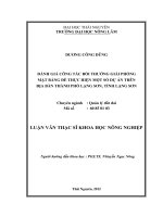 Đánh giá công tác bồi thường giải phóng mặt bằng để thực hiện một số dự án trên địa bàn thành phố Lạng Sơn, tỉnh Lạng Sơn