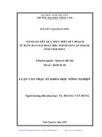 Đánh giá kết quả thực hiện quy hoạch sử dụng đất giai đoạn 2006 đến 2010 huyện Lập Thạch, tỉnh Vĩnh Phúc