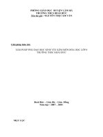 giải pháp phụ đạo học sinh yếu kém môn hóa học lớp 8