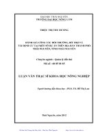 Đánh giá công tác bồi thường, hỗ trợ và tái định cư tại một số dự án trên địa bàn thành phố Thái Nguyên, tỉnh Thái Nguyên