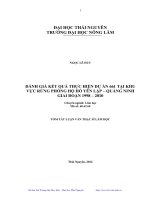 Đánh giá kết quả thực hiện dự án 661 tại khu vực rừng phòng hộ hồ Yên Lập, Quảng Ninh giai đoạn 1998 đến 2010