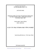Đánh giá công tác đấu giá quyền sử dụng đất tại thị xã Sông Công, tỉnh Thái Nguyên giai đoạn 2006 đến 2010