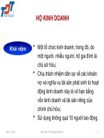 HỘ KINH DOANH (bộ môn luật kinh doanh)