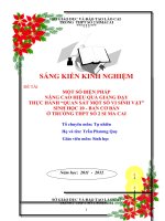 “ một số biện pháp nâng cao hiệu quả giảng dạy bài 28 thực hành “quan sát vi sinh vật” sinh học 10 ban cơ bản”.