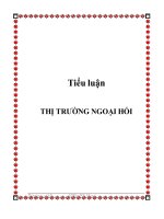 Đề tài: thị trường ngoại hối