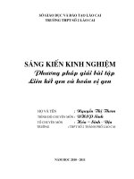 phương pháp giải bài tập liên kết gen và hoán vị gen