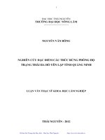 Nghiên cứu đặc điểm cấu trúc rừng phòng hộ trạng thái II A Hồ Yên Lập tỉnh Quảng Ninh