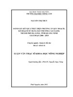 Đánh giá kết quả thực hiện phương án quy hoạch, kế hoạch sử dụng đất phường Cao Xanh, thành phố Hạ Long, tỉnh Quảng Ninh giai đoạn 2006 đến 2010