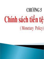 Bài giảng Chính sách tiền tệ