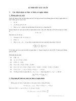 Đề cương bài giảng Lý thuyết xác suất Thống kê
