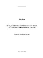 Sử dụng phương pháp chuỗi lũy thừa giải phương trình vi phân thường