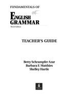fundamentals of english grammar  teachers book full text  azar english grammar
