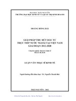 Giải pháp thu hút đầu tư trực tiếp nước ngoài tại Việt Nam giai đoạn 2012 đến 2020