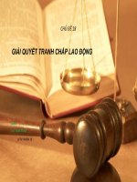 Giải quyết tranh chấp lao động