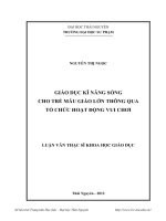 Giáo dục kỹ năng sống cho trẻ mẫu giáo lớn thông qua tổ chức hoạt động vui chơi