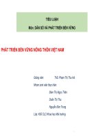 phát triển bền vững ở nông thôn Việt Nam