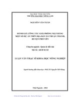 Đánh giá công tác giải phóng mặt bằng một số dự án trên địa bàn xã Thuận Thành, huyện Phổ Yên