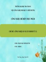 công nghệ sản xuất surimi từ cá