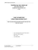 thiết kế kè mỏ hàn đá đổ bằng phương pháp giải tích tính thủy lực kè