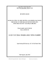 Đánh giá công tác bồi thường, giải phóng mặt bằng một số dự án trên địa bàn huyện Đồng Hỷ, tỉnh Thái Nguyên giai đoạn 2006 đến 2011