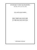 phát triển bài toán mới từ một bài toán ban đầu