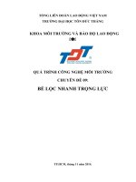 Báo cáo chuyên đề Bể lọc nhanh trọng lực