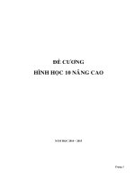 Đề cương hình học 10 nâng cao