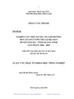 Nghiên cứu một số yếu tố ảnh hưởng đến giá đất ở đô thị tại địa bàn huyện Hải Hà, tỉnh Quảng Ninh giai đoạn 2006 đến 2010