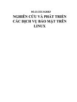 NGHIÊN cứu và PHÁT TRIỂN các DỊCH vụ bảo mật TRÊN LINUX