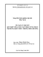ôn tập lý thuyết kết hợp luyện tập theo từng phần nội dung kiến thức trong mỗi chương