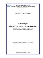 khái niệm hàm loga trong chương trình phổ thông