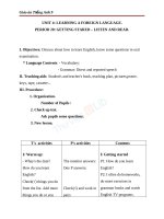 giáo án tiếng anh 9 unit 4 - learning a foreign language