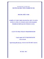 Nghiên cứu phát triển thị trường thức ăn chăn nuôi của công ty cổ phần chăn nuôi charoen pokphand trên địa bàn tỉnh bắc giang