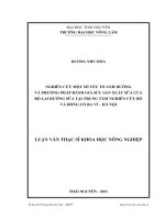 nghiên cứu một số yếu tố ảnh hưởng và phương pháp đánh giá sức sản suất sữa của bò lai hướng sữa tại trung tâm nghiên cứu bò và đồng cỏ ba vì - hà nội