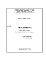 photodetector seminar lý thuyết-chuyên ngành: vât liệu nano và màng mỏng