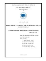 Tiểu luận đầu tư tài chính MÔ HÌNH ĐỊNH GIÁ TÀI SẢN VỐN (CAPM) VỚI HIỆP PHƯƠNG SAI THAY ĐỔI THEO THỜI GIAN