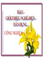 bài giảng công nghệ 9 bài 1 giới thiệu về nghề điện dân dụng