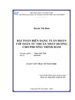 bài toán biên dạng tuần hoàn với toán tử thuần nhất dương cho phương trình hàm