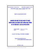 Nghiên cứu một số giải pháp kỹ thuật nhằm nâng cao năng suất giống đậu tương đt 26 trên đất 2 lúa tại phú xuyên