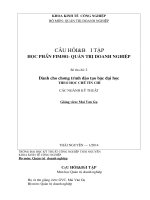 ngân hàng câu hỏi quản trị doanh nghiệp