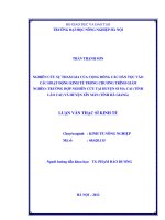 Nghiên cứu sự tham gia của chăn nuôi gà thịt  vào các hoạt động kinh tế trong chương trình giảm nghèo, trường hợp nghiên cứu tại huyện si ma cai (tỉnh lào cai) và huyện xín mần (tỉnh hà giang)