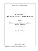 ngân hàng câu hỏi môn quản trị doanh nghiệp